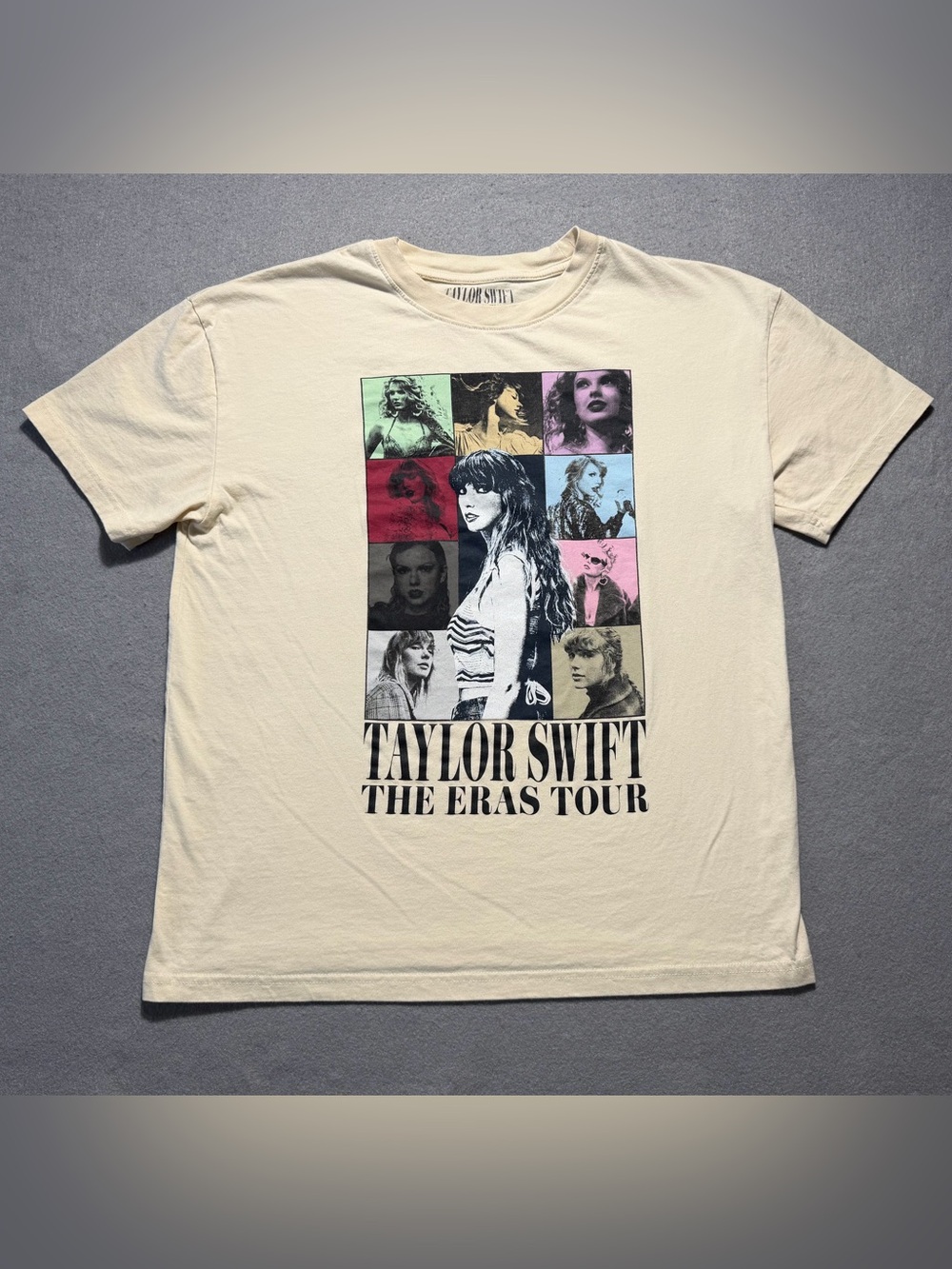 Taylor Swift The Eras Tour T-Shirt Medium Beige Official Merch Concert Tee